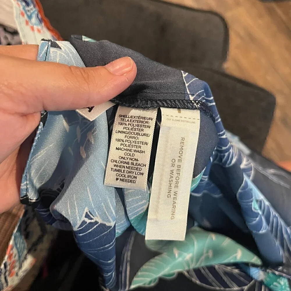 🔆 Loft navy blue floral tiered maxi dress - Picture 7 of 7